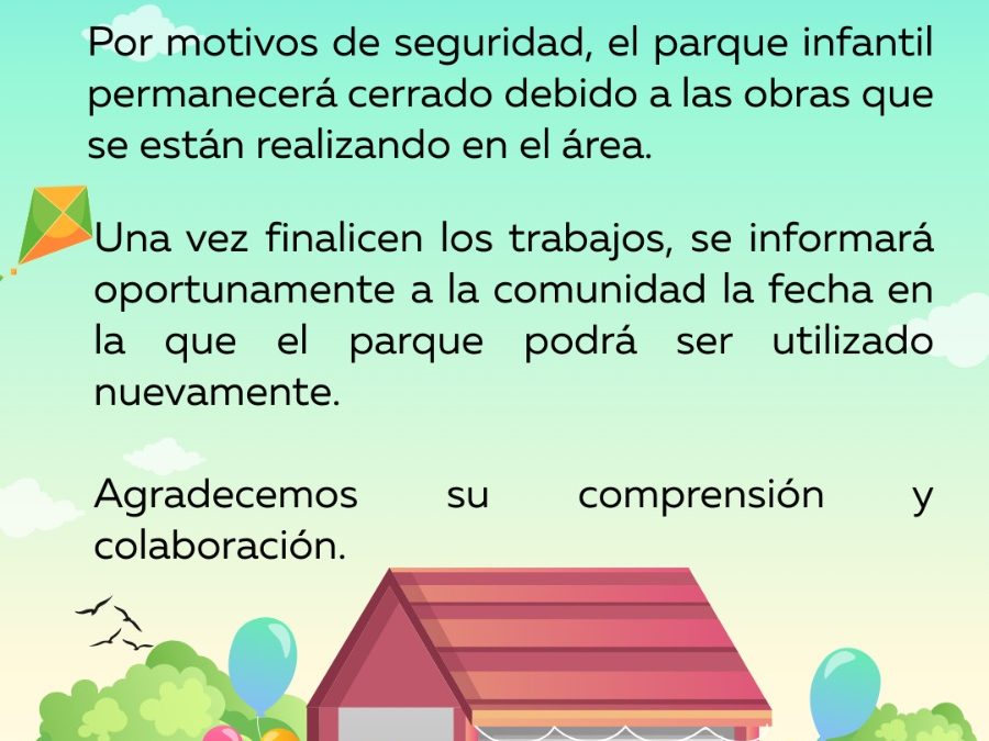 CIERRE PARQUE INFANTIL