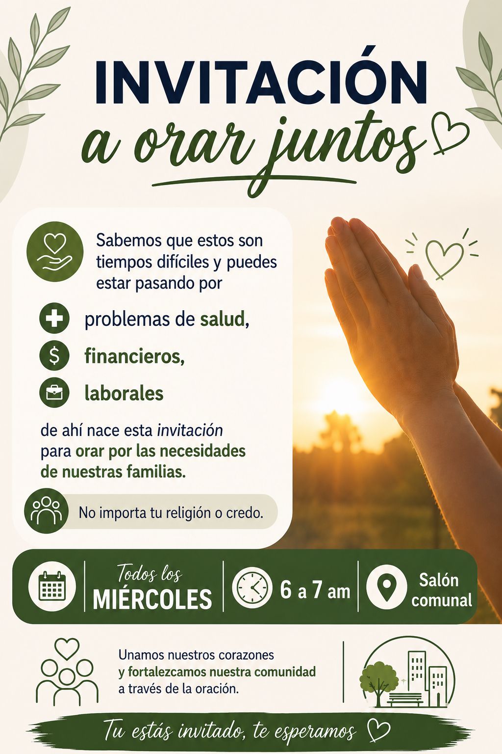 Invitación a orar juntos